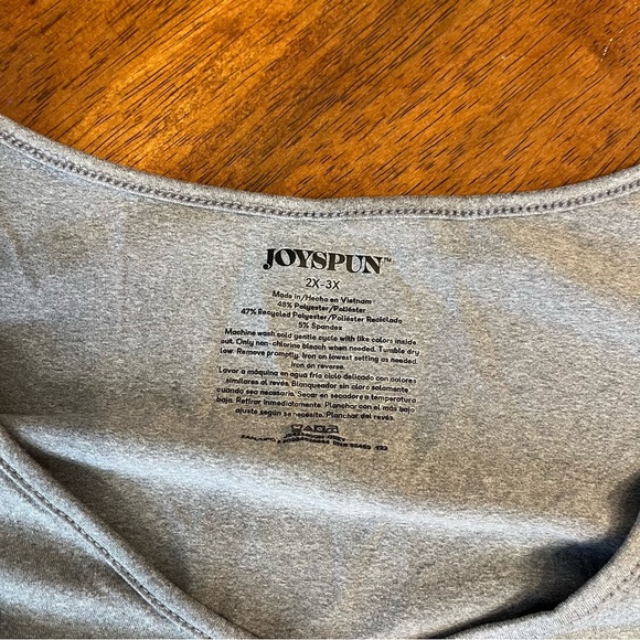 Joyspun Gnome Love Gray sleep shirt gown size 2x-3x soft has pockets - Picture 2 of 8